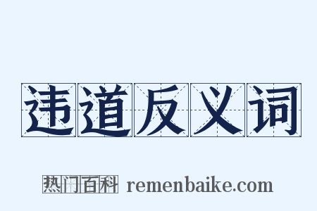 违道反义词是什么意思的图片